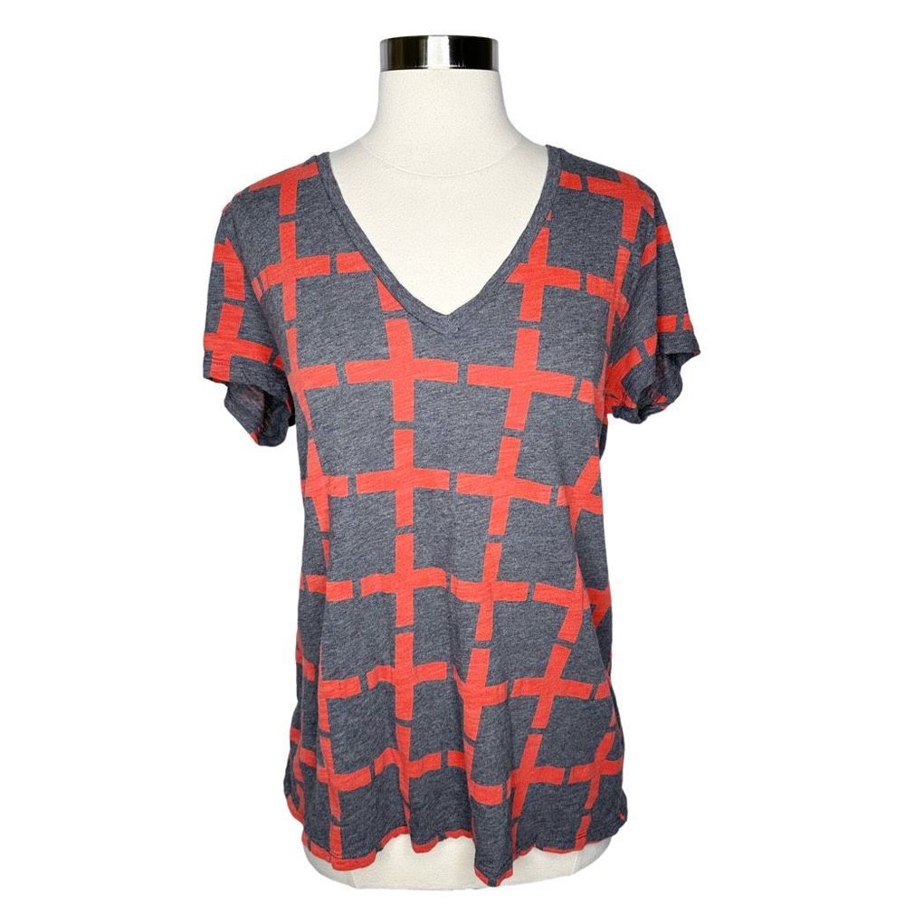 Merona V-Neck Geometric Print Tee - Size XXL